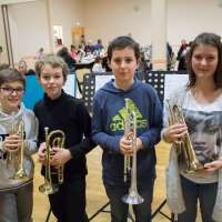 Jeunes trompettistes de l'école de musique Sainte Cécile